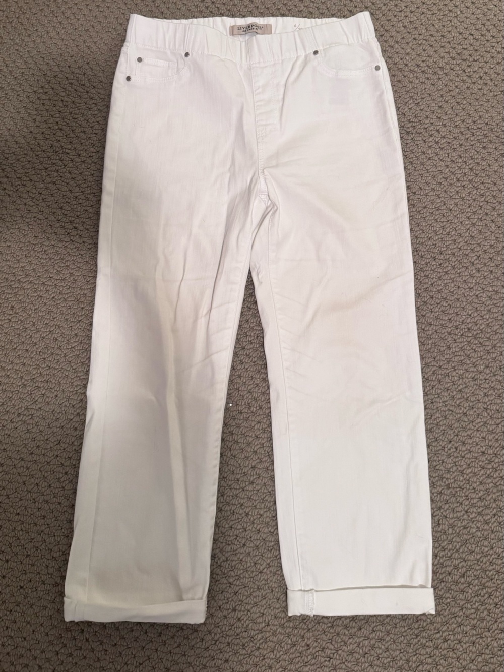 Liverpool White Straight-Leg Women’s Jeans - Clean Minimal Look